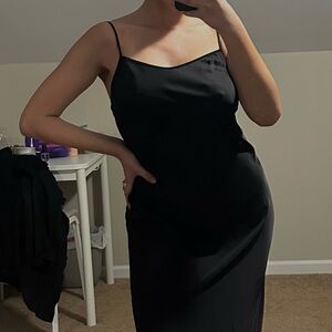 Massimo Dutti Satin Maxi Dress!